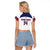 Custom United States Lacrosse Raglan Cropped T Shirt Go Champions White Version