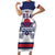 Custom United States Lacrosse Short Sleeve Bodycon Dress Go Champions White Version