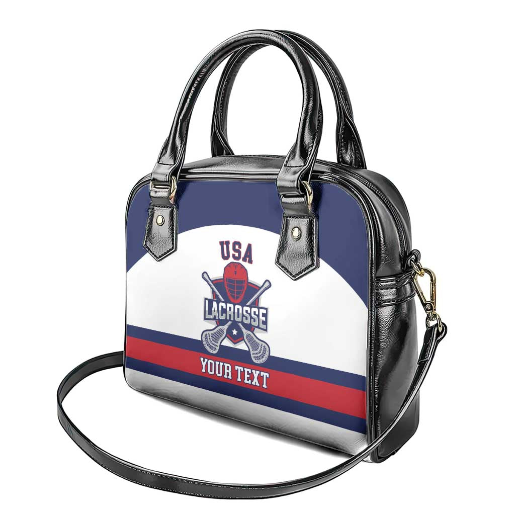 Custom United States Lacrosse Shoulder Handbag Go Champions White Version