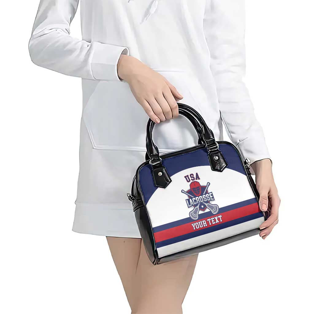 Custom United States Lacrosse Shoulder Handbag Go Champions White Version