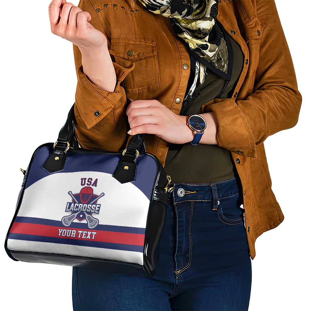 Custom United States Lacrosse Shoulder Handbag Go Champions White Version