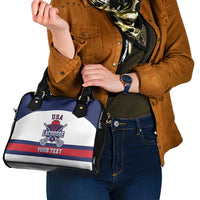 Custom United States Lacrosse Shoulder Handbag Go Champions White Version