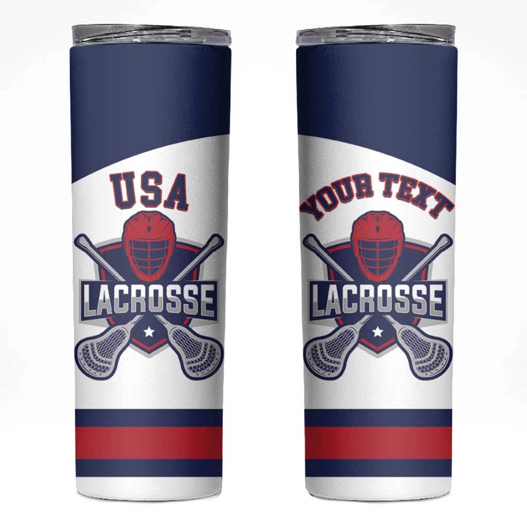 Custom United States Lacrosse Skinny Tumbler Go Champions White Version