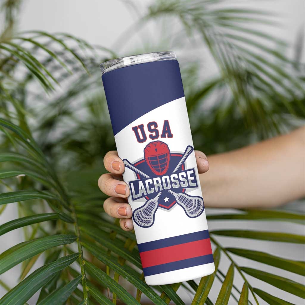Custom United States Lacrosse Skinny Tumbler Go Champions White Version