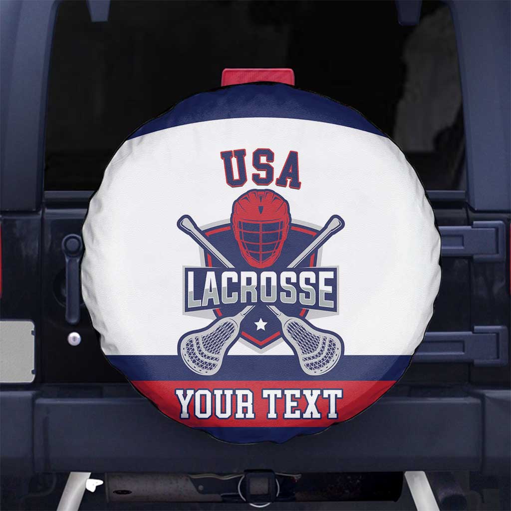 Custom United States Lacrosse Spare Tire Cover Go Champions White Version