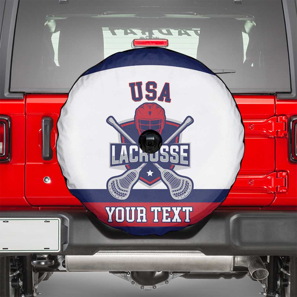 Custom United States Lacrosse Spare Tire Cover Go Champions White Version