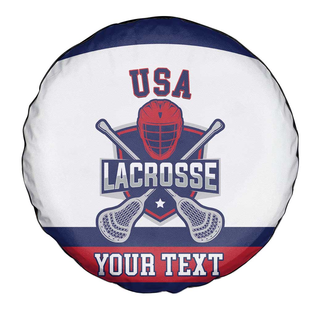 Custom United States Lacrosse Spare Tire Cover Go Champions White Version