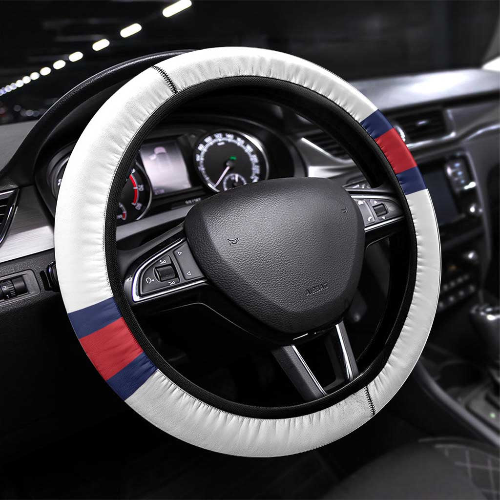 United States Lacrosse Steering Wheel Cover Go Champions White Version