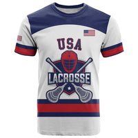 Custom United States Lacrosse T Shirt Go Champions White Version