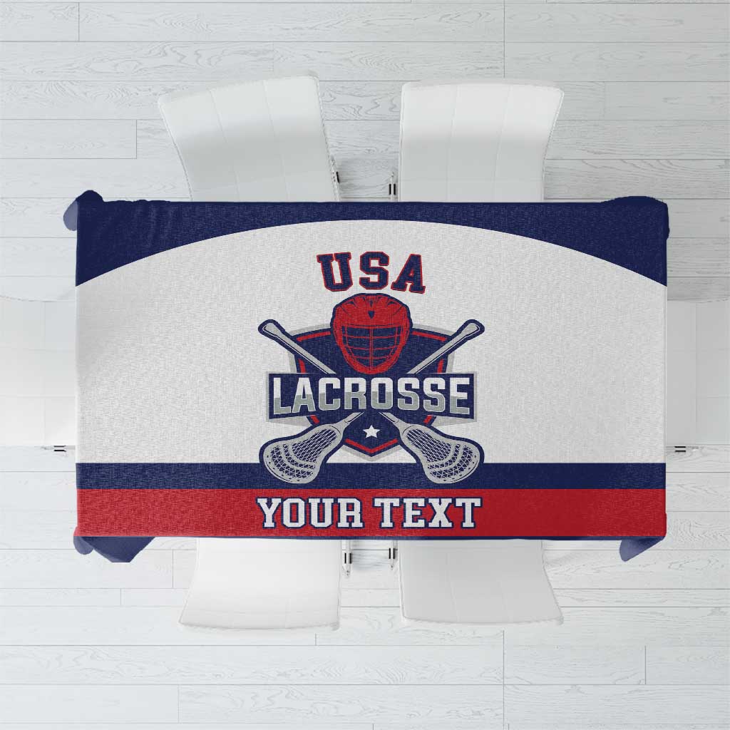 Custom United States Lacrosse Tablecloth Go Champions White Version