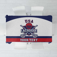Custom United States Lacrosse Tablecloth Go Champions White Version