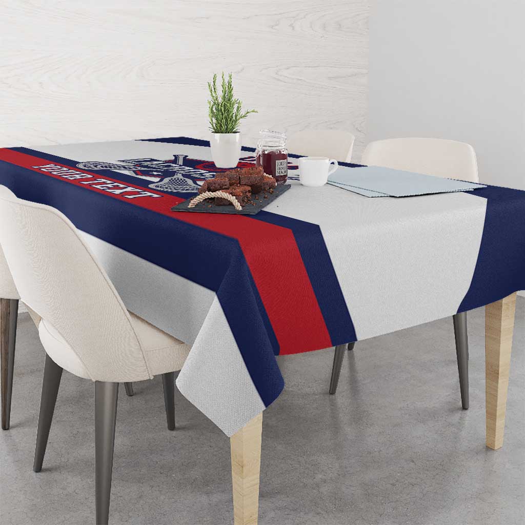 Custom United States Lacrosse Tablecloth Go Champions White Version