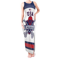 Custom United States Lacrosse Tank Maxi Dress Go Champions White Version