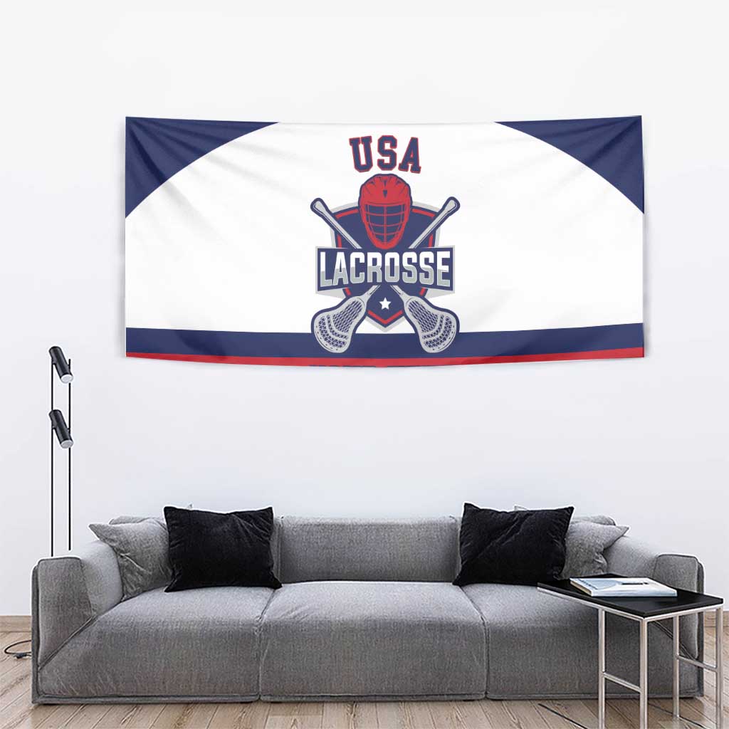 Custom United States Lacrosse Tapestry Go Champions White Version