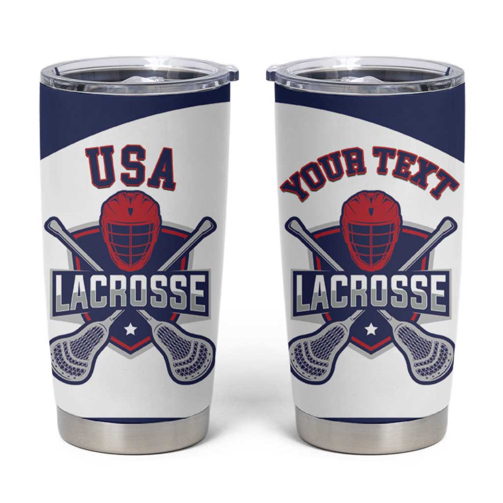 Custom United States Lacrosse Tumbler Cup Go Champions White Version