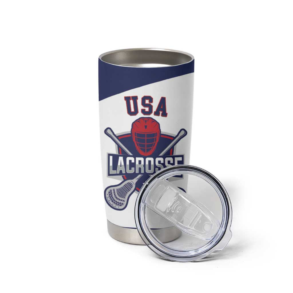 Custom United States Lacrosse Tumbler Cup Go Champions White Version