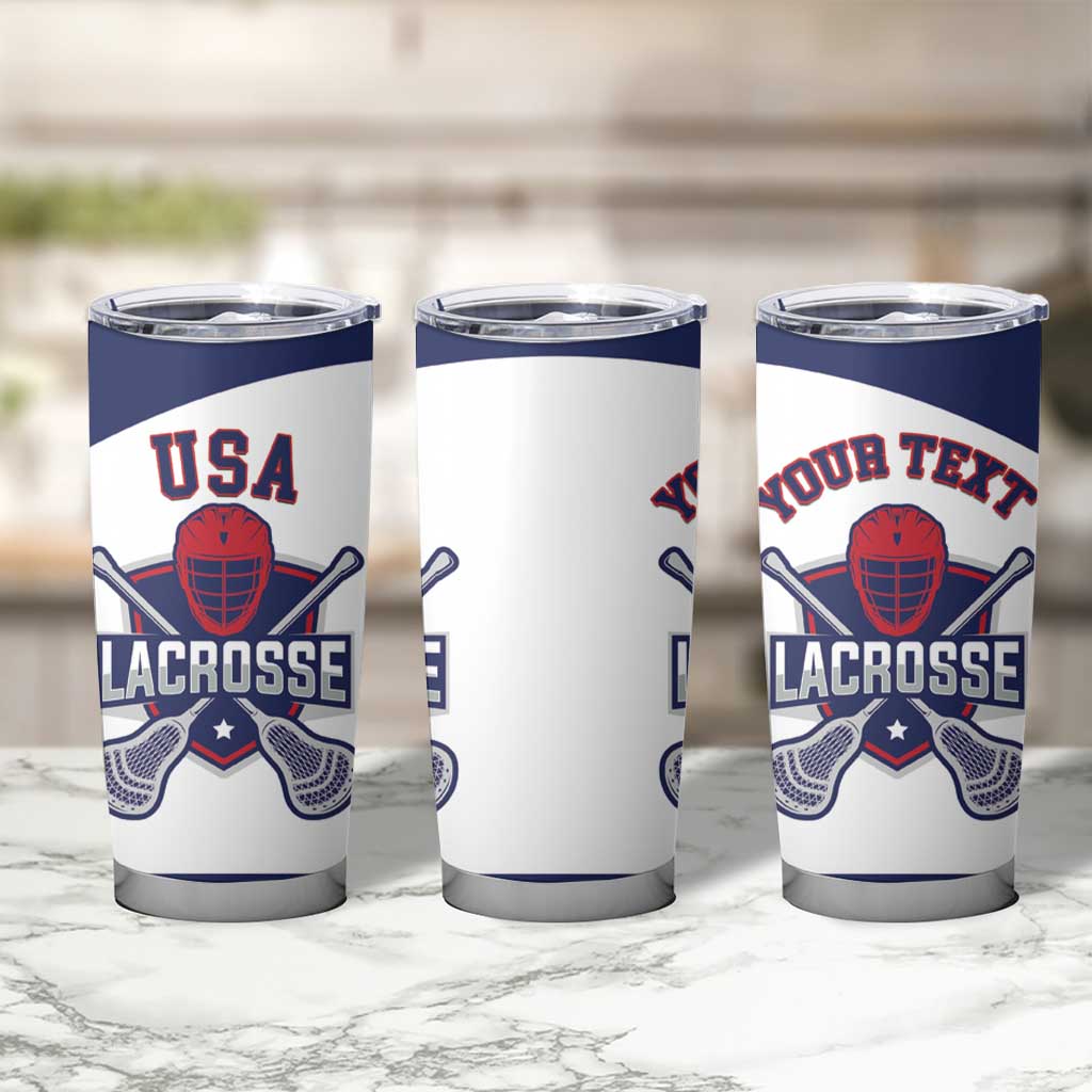 Custom United States Lacrosse Tumbler Cup Go Champions White Version
