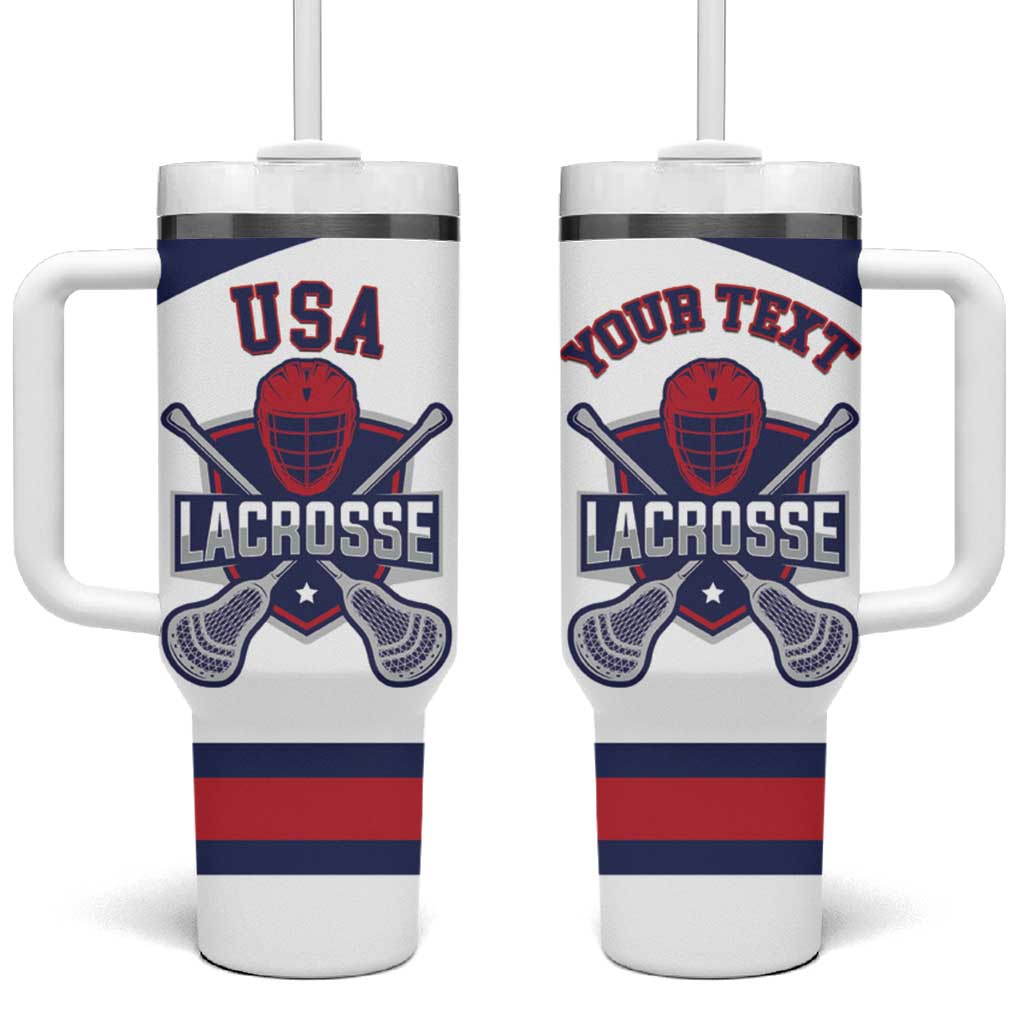 Custom United States Lacrosse Tumbler With Handle Go Champions White Version