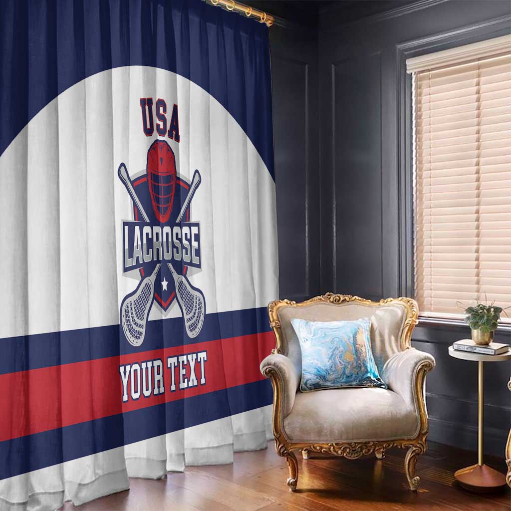 Custom United States Lacrosse Window Curtain Go Champions White Version