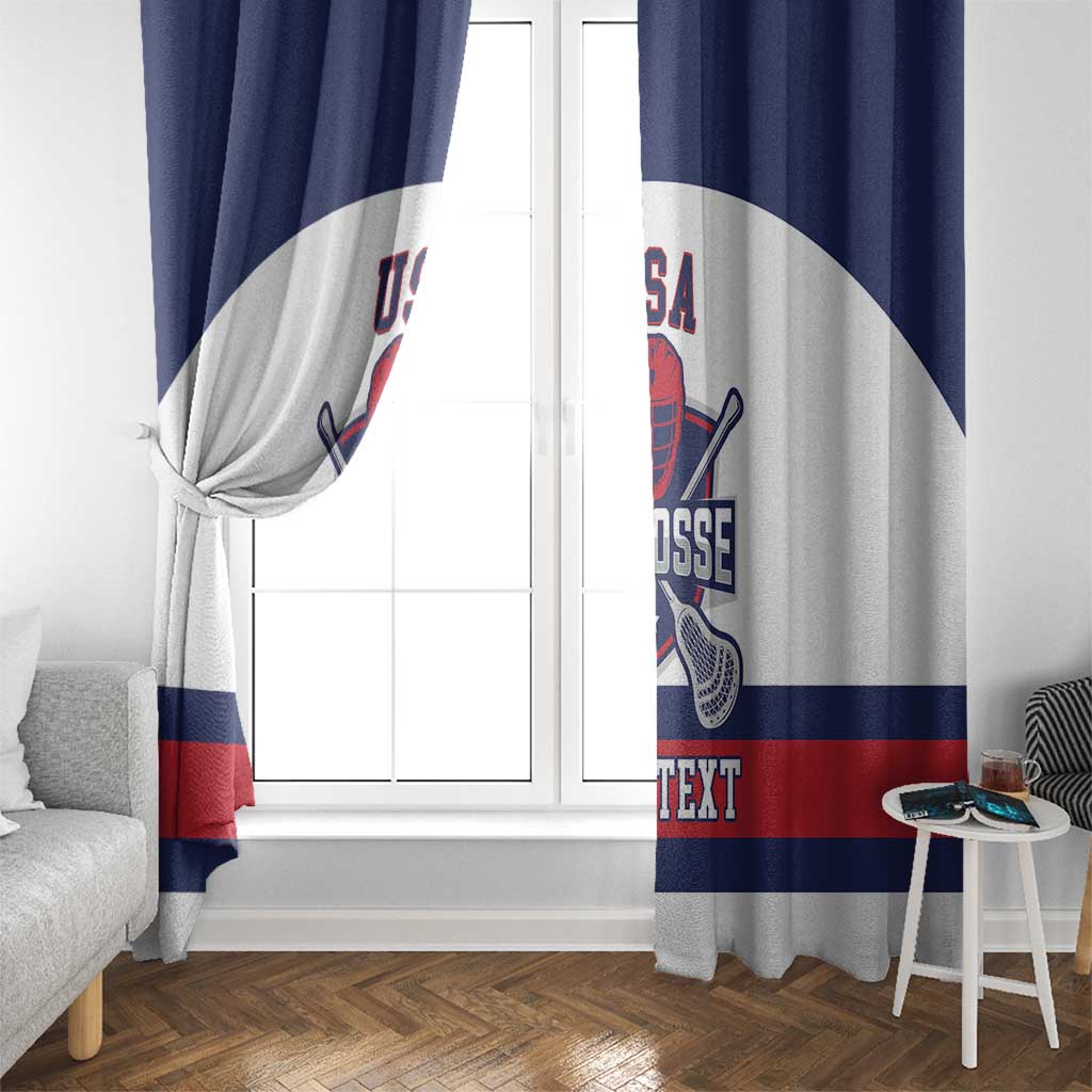 Custom United States Lacrosse Window Curtain Go Champions White Version