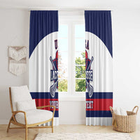 Custom United States Lacrosse Window Curtain Go Champions White Version