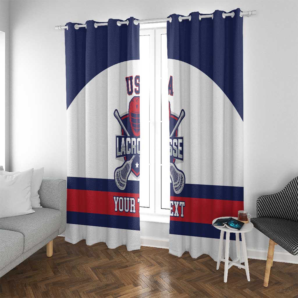 Custom United States Lacrosse Window Curtain Go Champions White Version