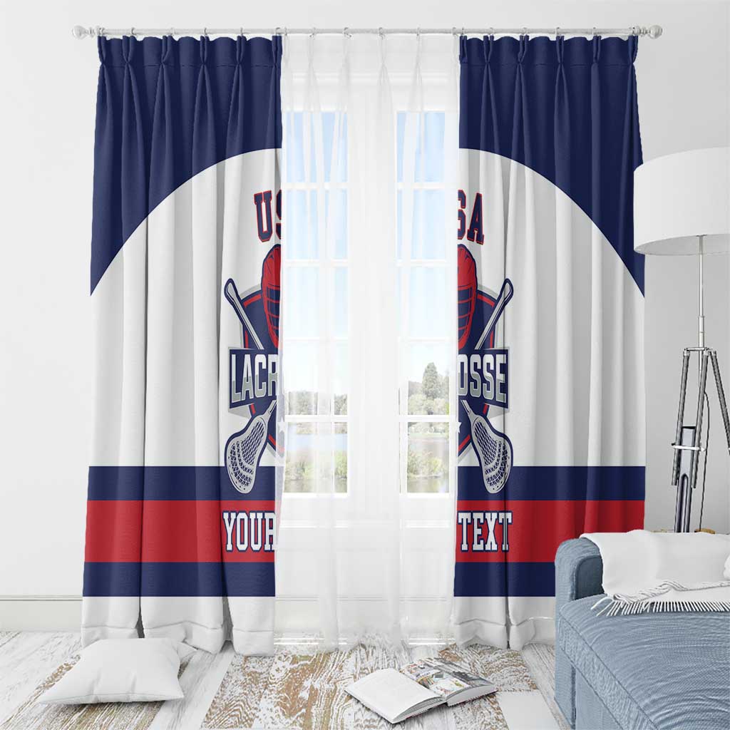 Custom United States Lacrosse Window Curtain Go Champions White Version