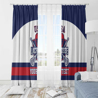 Custom United States Lacrosse Window Curtain Go Champions White Version