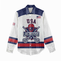 Custom United States Lacrosse Women Casual Shirt Go Champions White Version