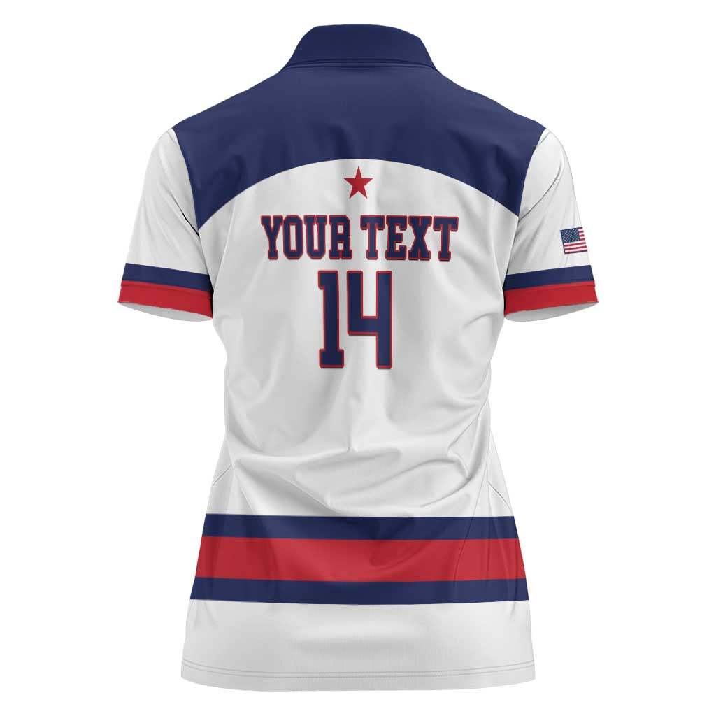 Custom United States Lacrosse Women Polo Shirt Go Champions White Version