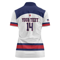 Custom United States Lacrosse Women Polo Shirt Go Champions White Version