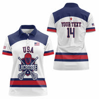Custom United States Lacrosse Women Polo Shirt Go Champions White Version