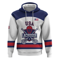 Custom United States Lacrosse Zip Hoodie Go Champions White Version