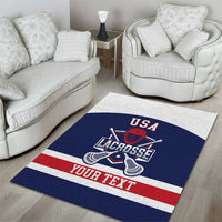 Custom United States Lacrosse Area Rug Go Champions Blue Version