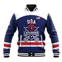 Custom United States Lacrosse Baseball Jacket Go Champions Blue Version