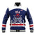 Custom United States Lacrosse Baseball Jacket Go Champions Blue Version