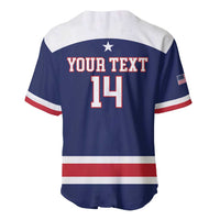Custom United States Lacrosse Baseball Jersey Go Champions Blue Version