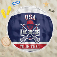 Custom United States Lacrosse Beach Blanket Go Champions Blue Version