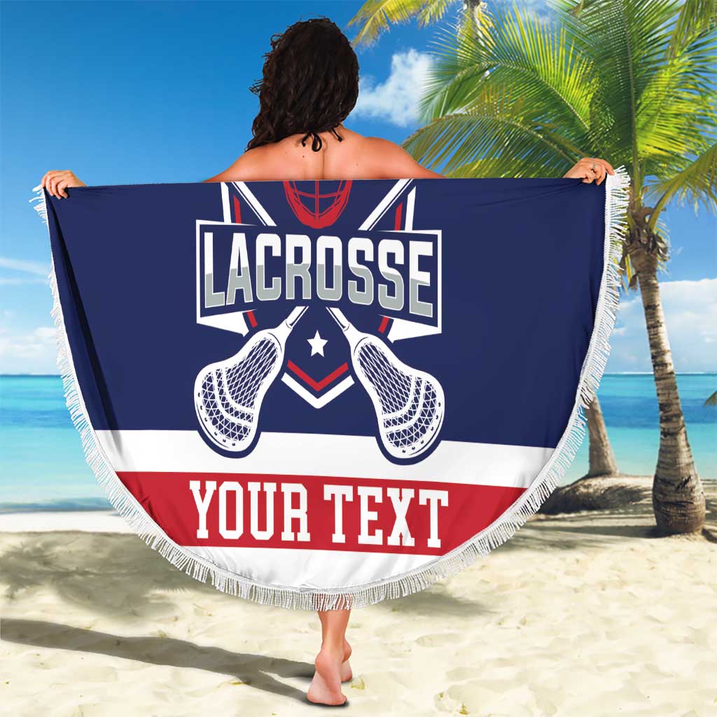 Custom United States Lacrosse Beach Blanket Go Champions Blue Version