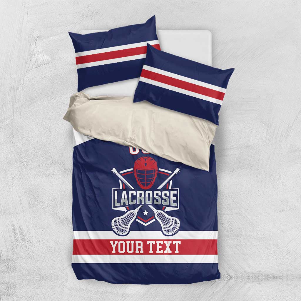 Custom United States Lacrosse Bedding Set Go Champions Blue Version