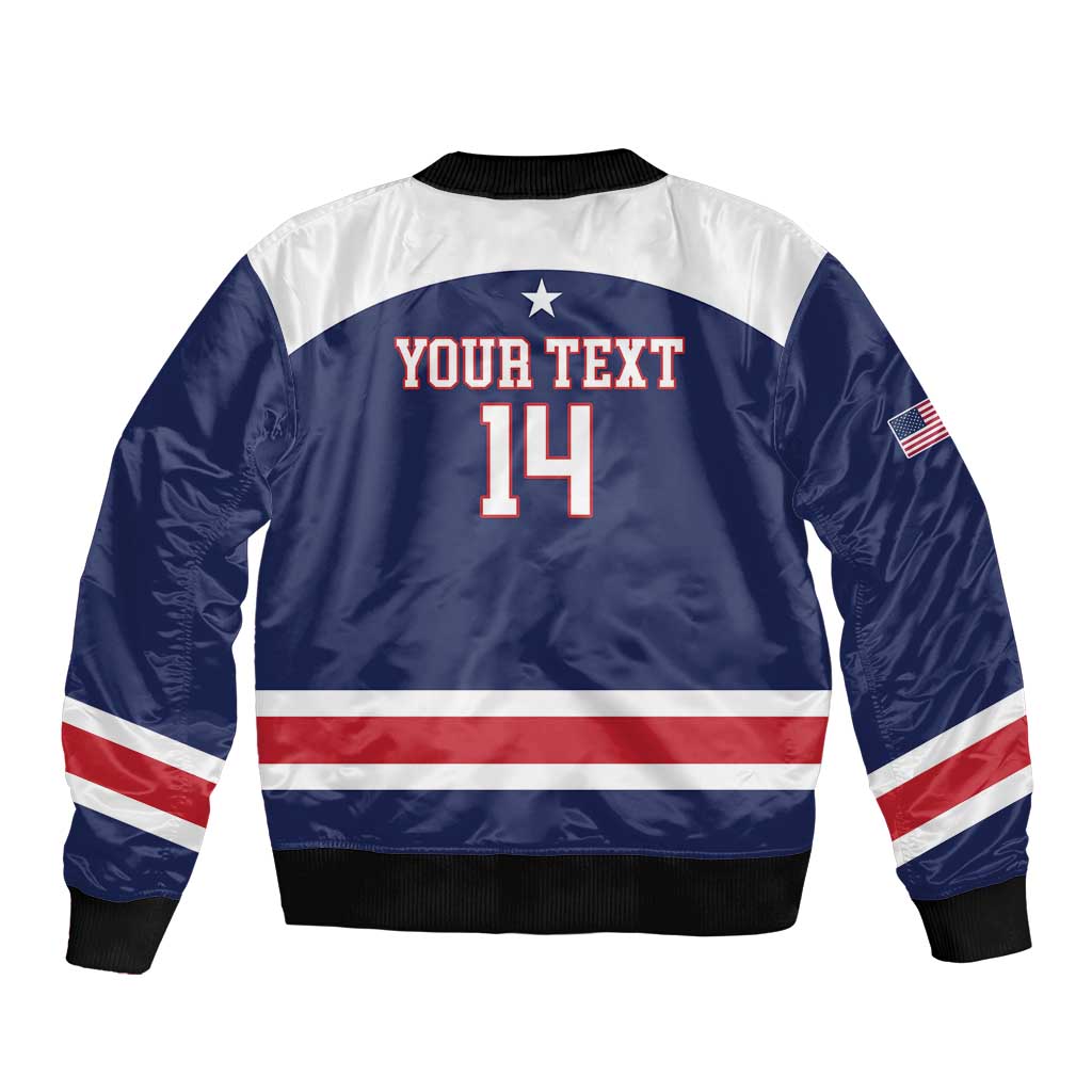 Custom United States Lacrosse Bomber Jacket Go Champions Blue Version
