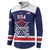 Custom United States Lacrosse Button Sweatshirt Go Champions Blue Version