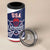 Custom United States Lacrosse 4 in 1 Can Cooler Tumbler Go Champions Blue Version