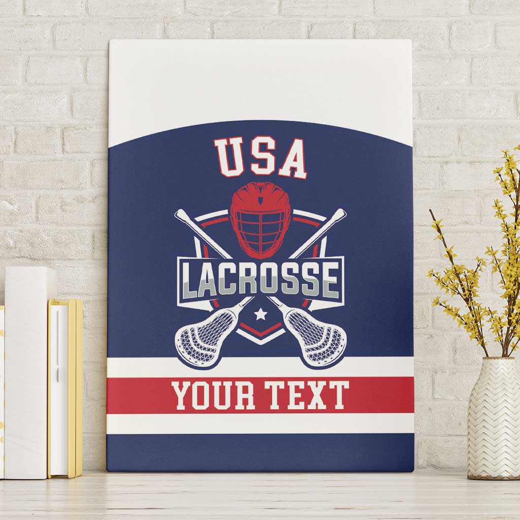 Custom United States Lacrosse Canvas Wall Art Go Champions Blue Version
