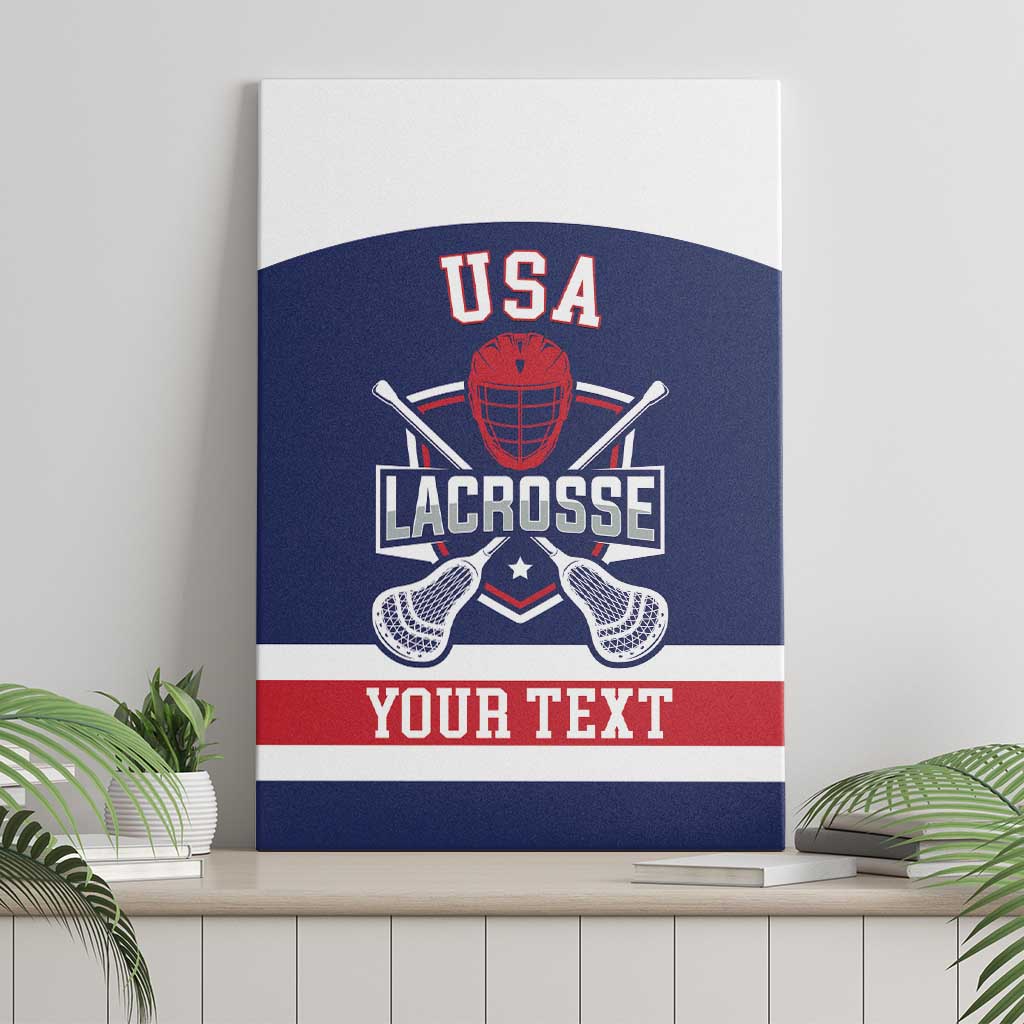 Custom United States Lacrosse Canvas Wall Art Go Champions Blue Version