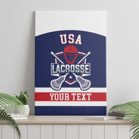 Custom United States Lacrosse Canvas Wall Art Go Champions Blue Version