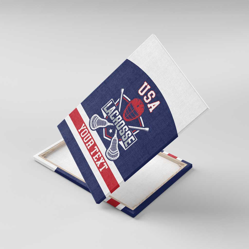 Custom United States Lacrosse Canvas Wall Art Go Champions Blue Version