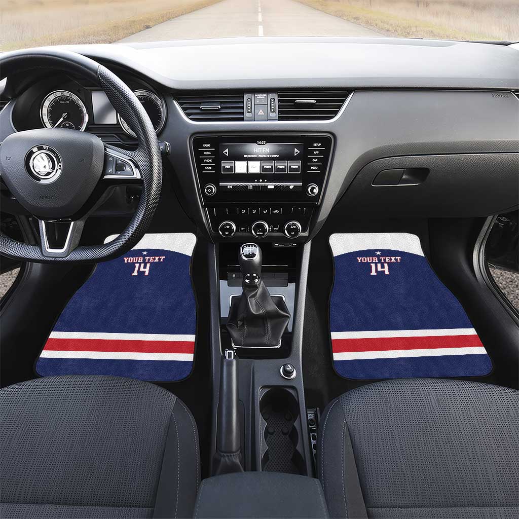 Custom United States Lacrosse Car Mats Go Champions Blue Version