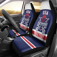 Custom United States Lacrosse Car Seat Cover Go Champions Blue Version