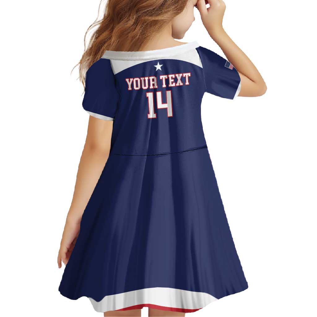 Custom United States Lacrosse Family Matching Long Sleeve Bodycon Dress and Hawaiian Shirt Go Champions Blue Version
